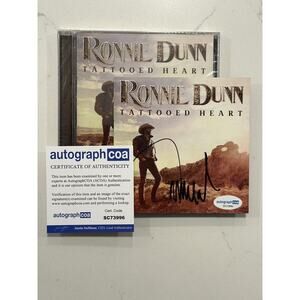 Ronnie Dunn Signed CD Tattooed Heart 2016 Autographed Brooks Dunn Album Auto COA